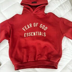 2 Fear of God Essentials Red & Blue Hoodies Kids/Womens